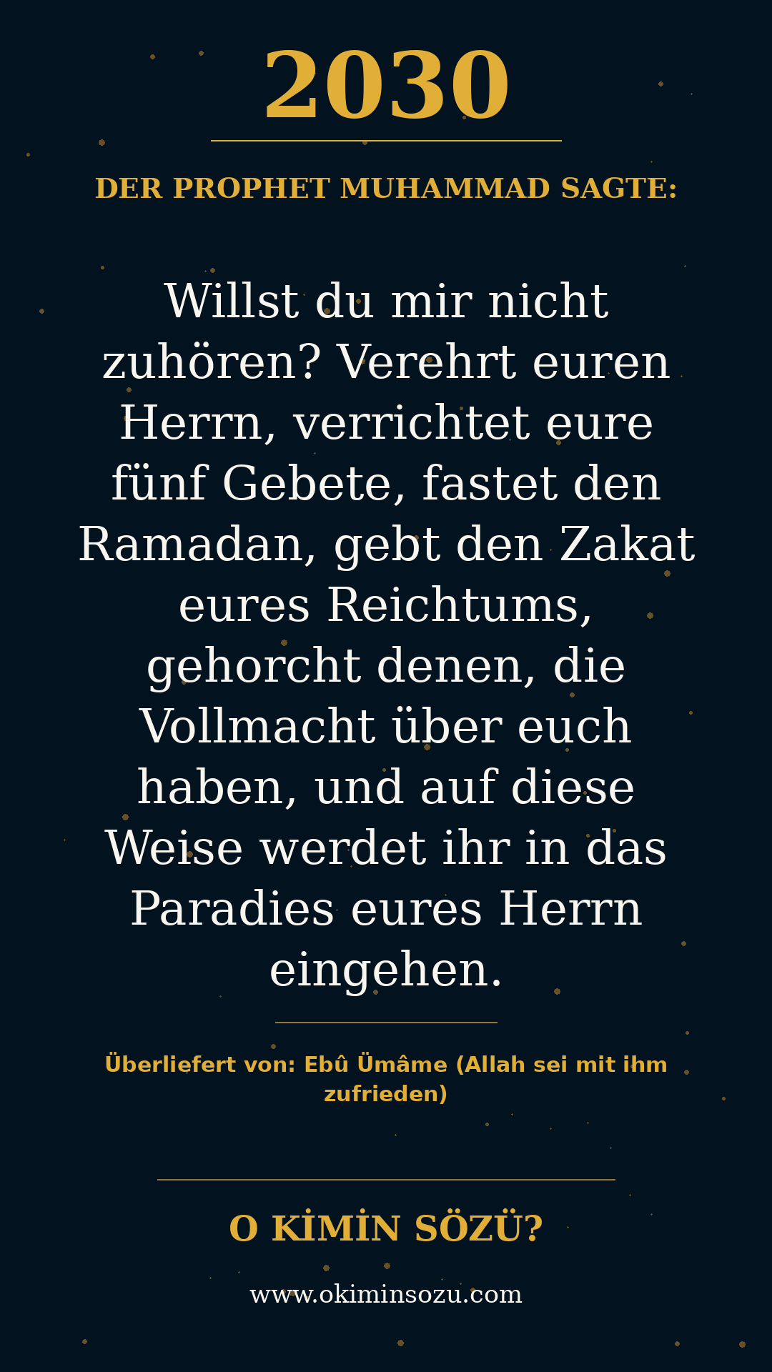 hadith 2030