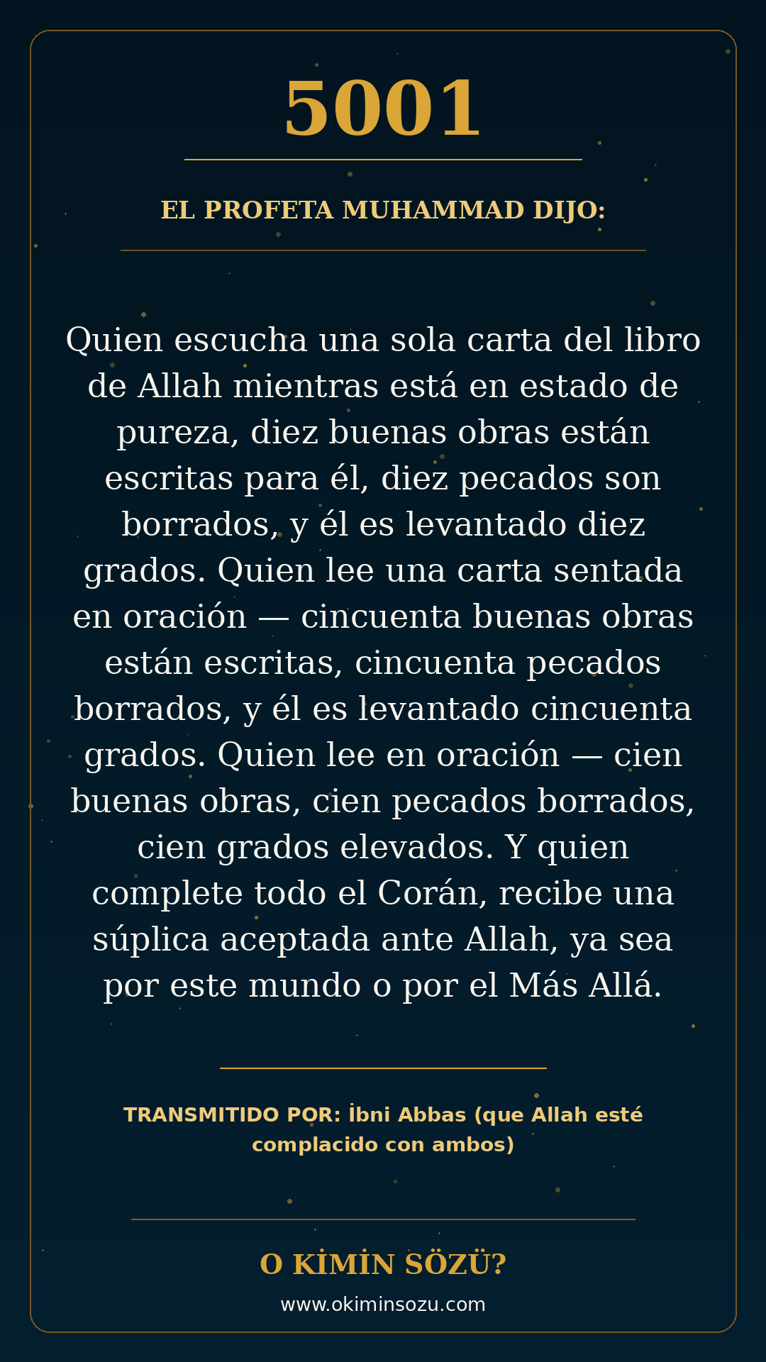 hadis 5001 es