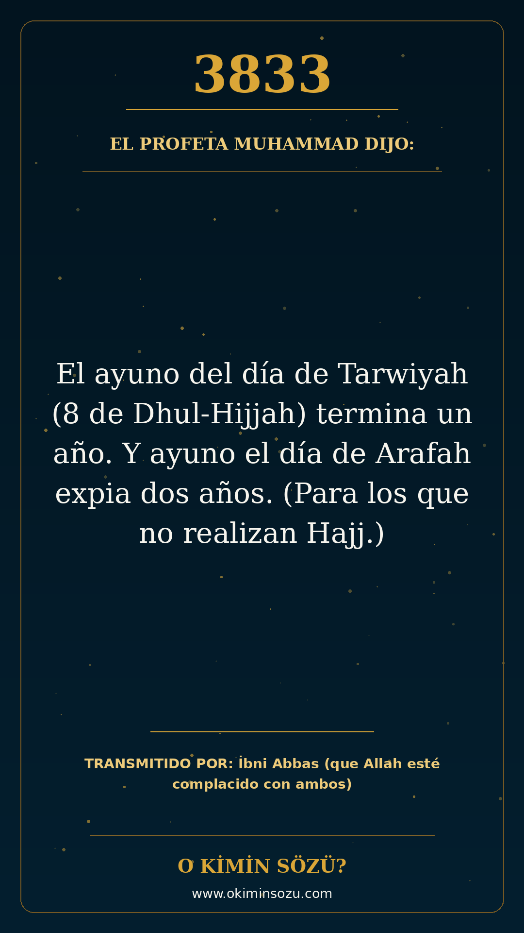 hadis 3833 es