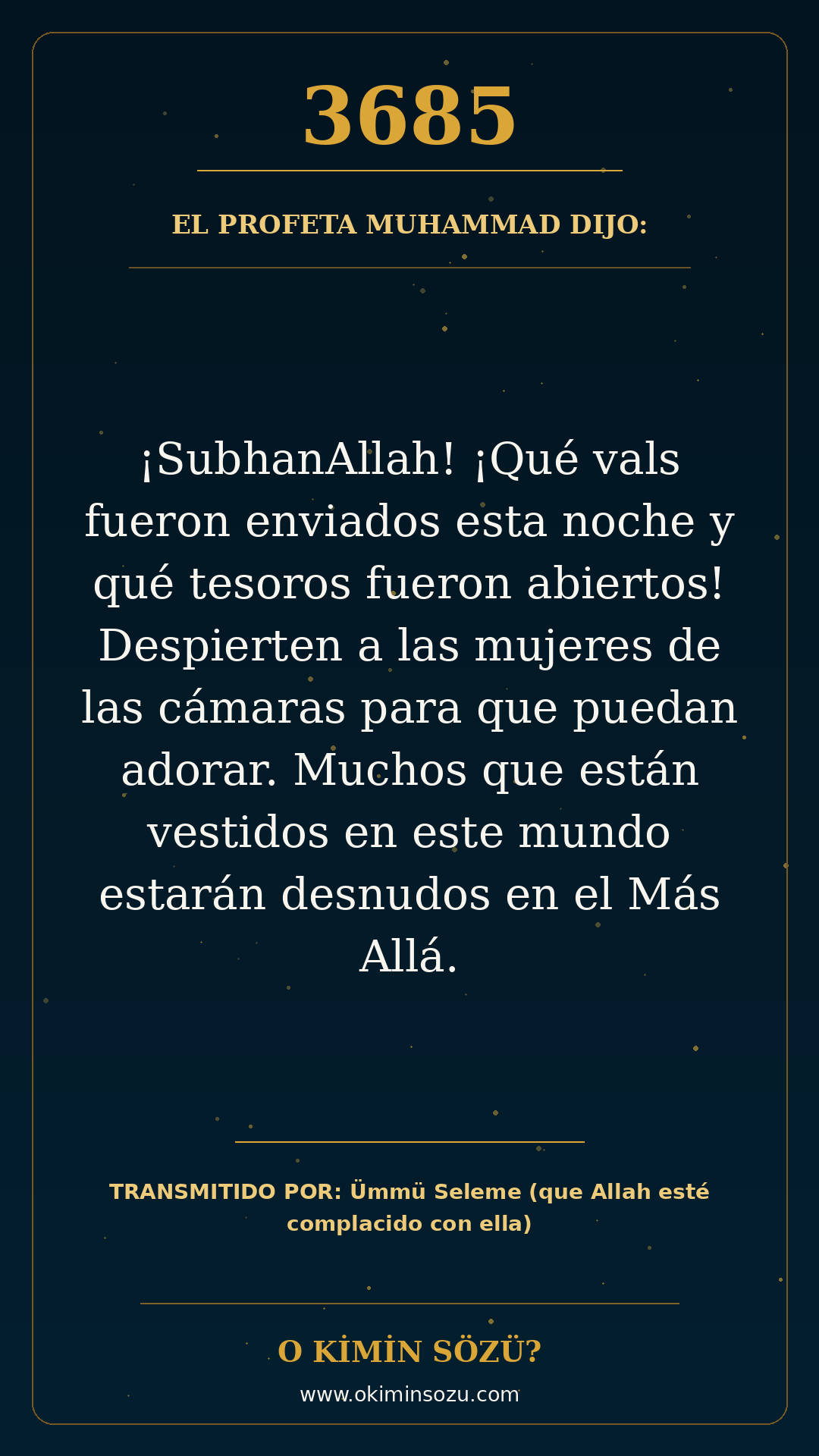 hadis 3685 es