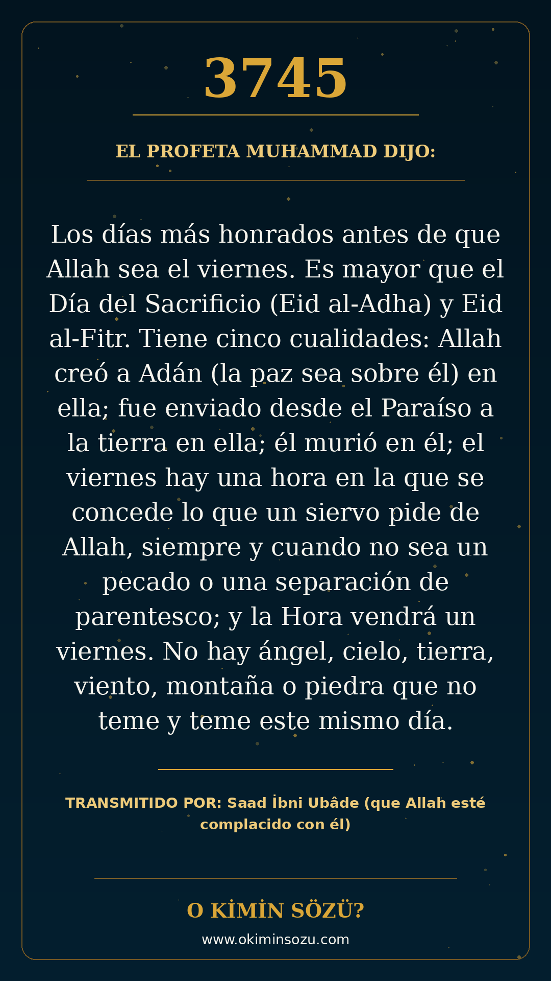 hadis 3745 es