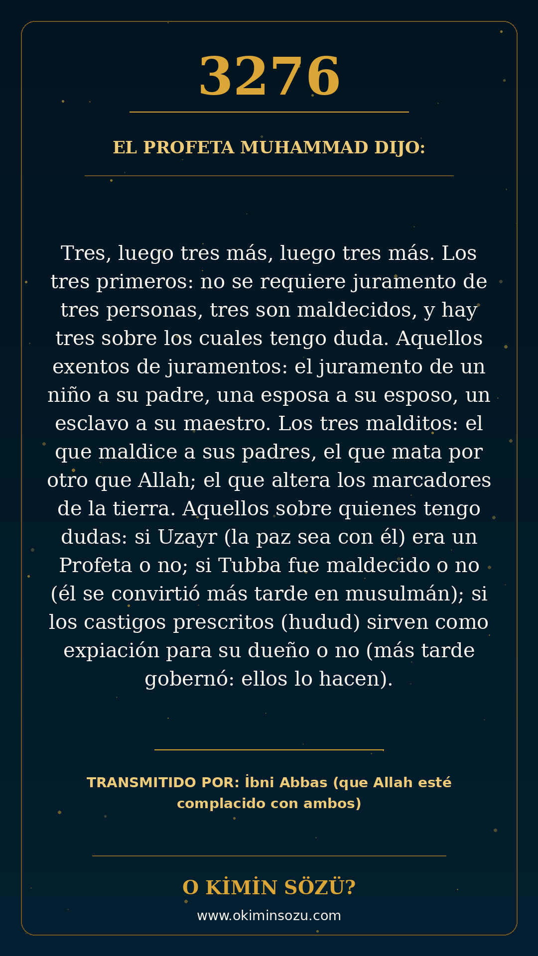 hadis 3276 es