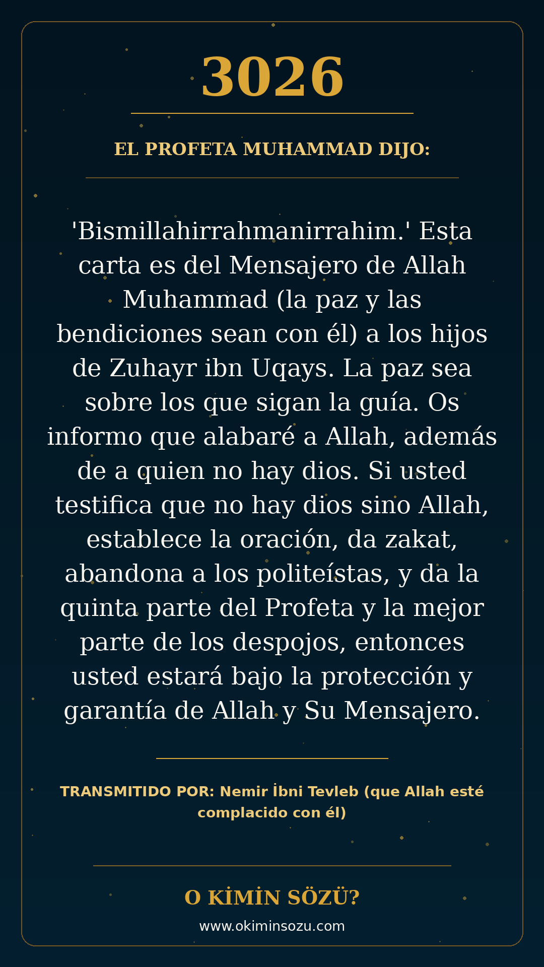 hadis 3026 es
