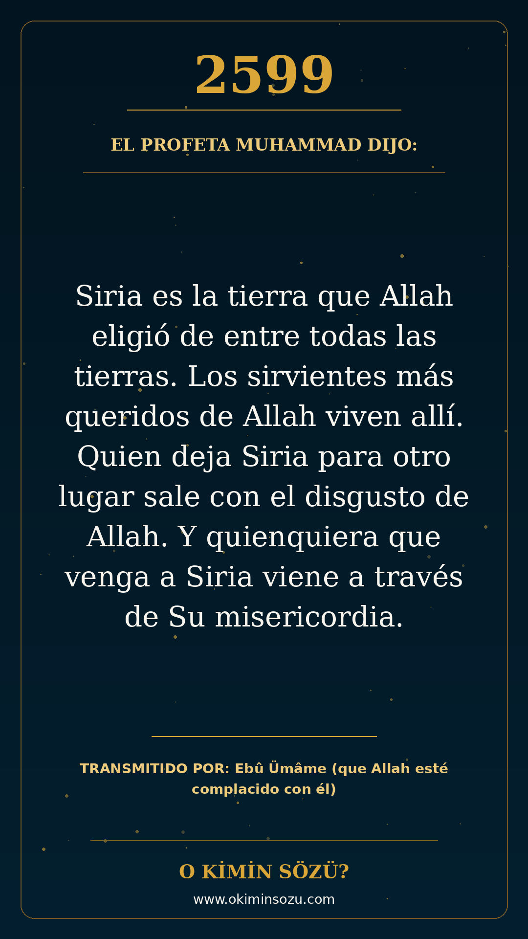 hadis 2599 es