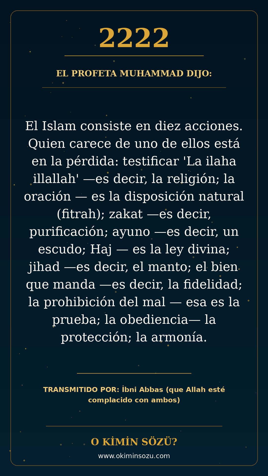 hadis 2222 es