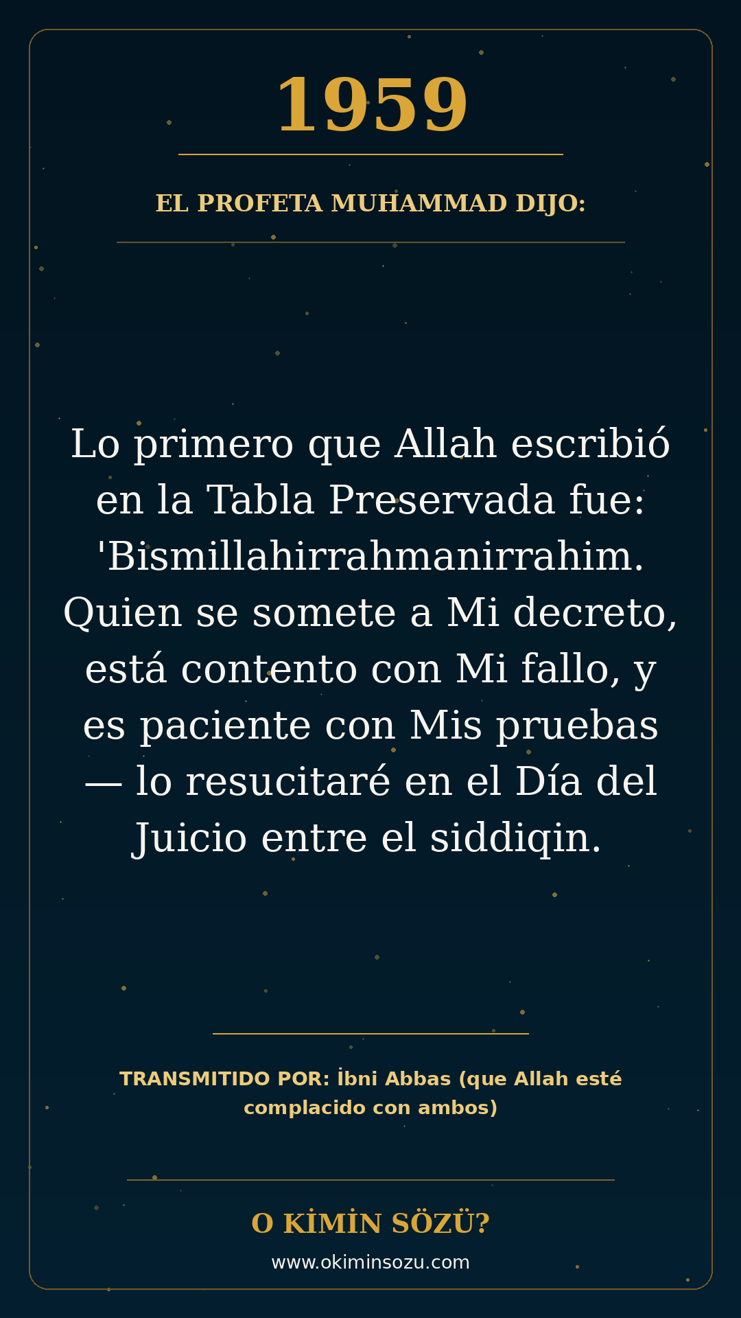 hadis 1959 es