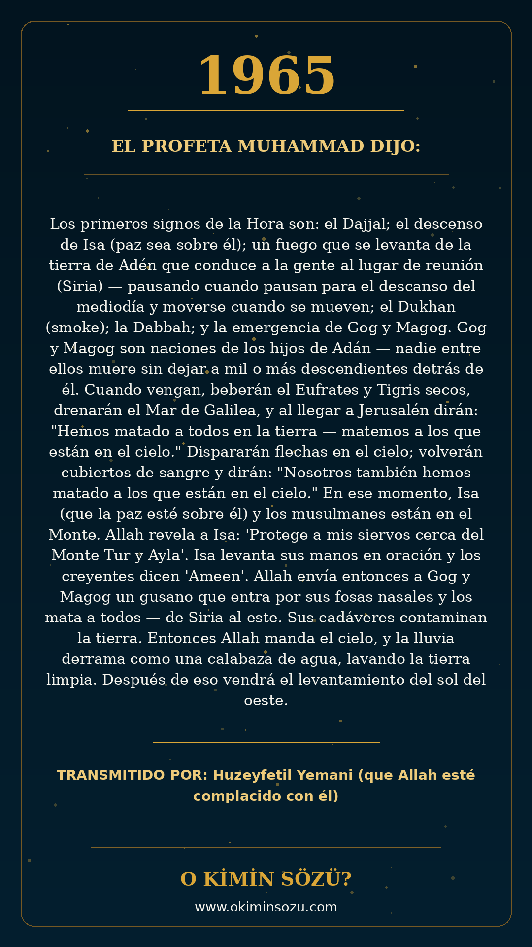 hadis 1965 es