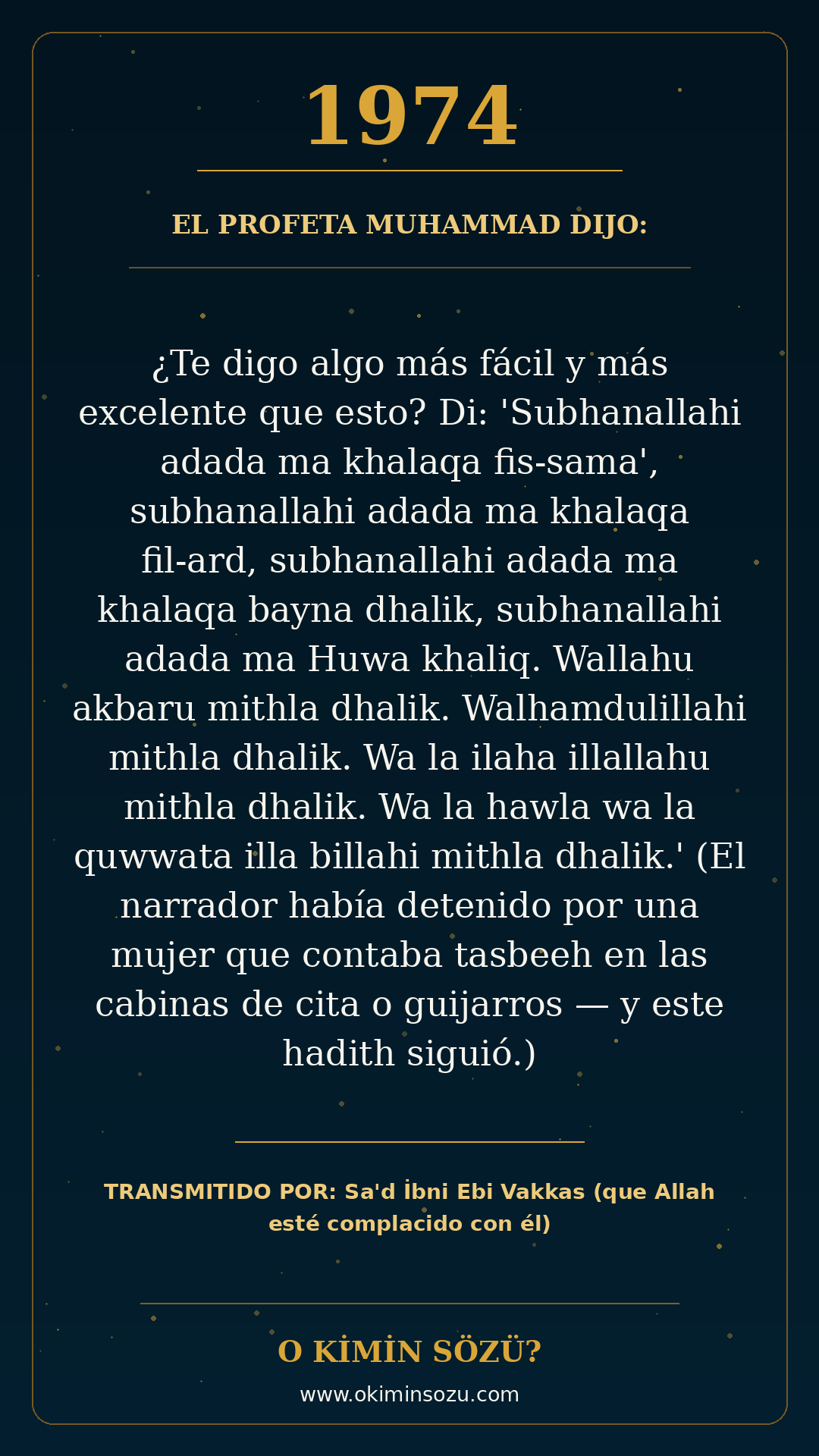 hadis 1974 es