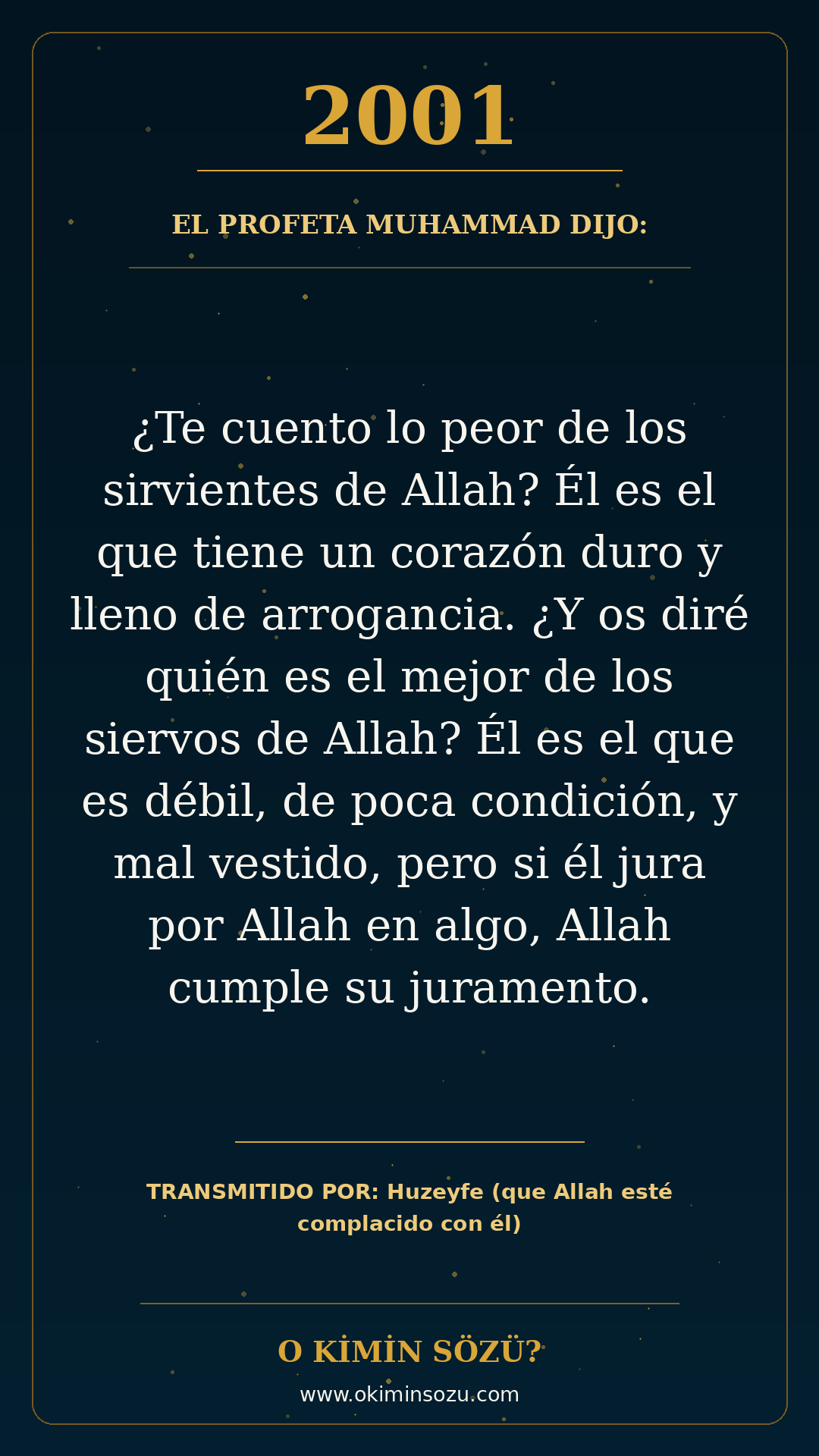 hadis 2001 es