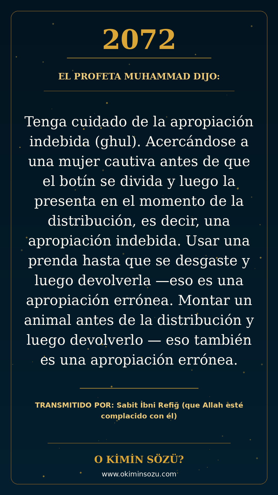 hadis 2072 es