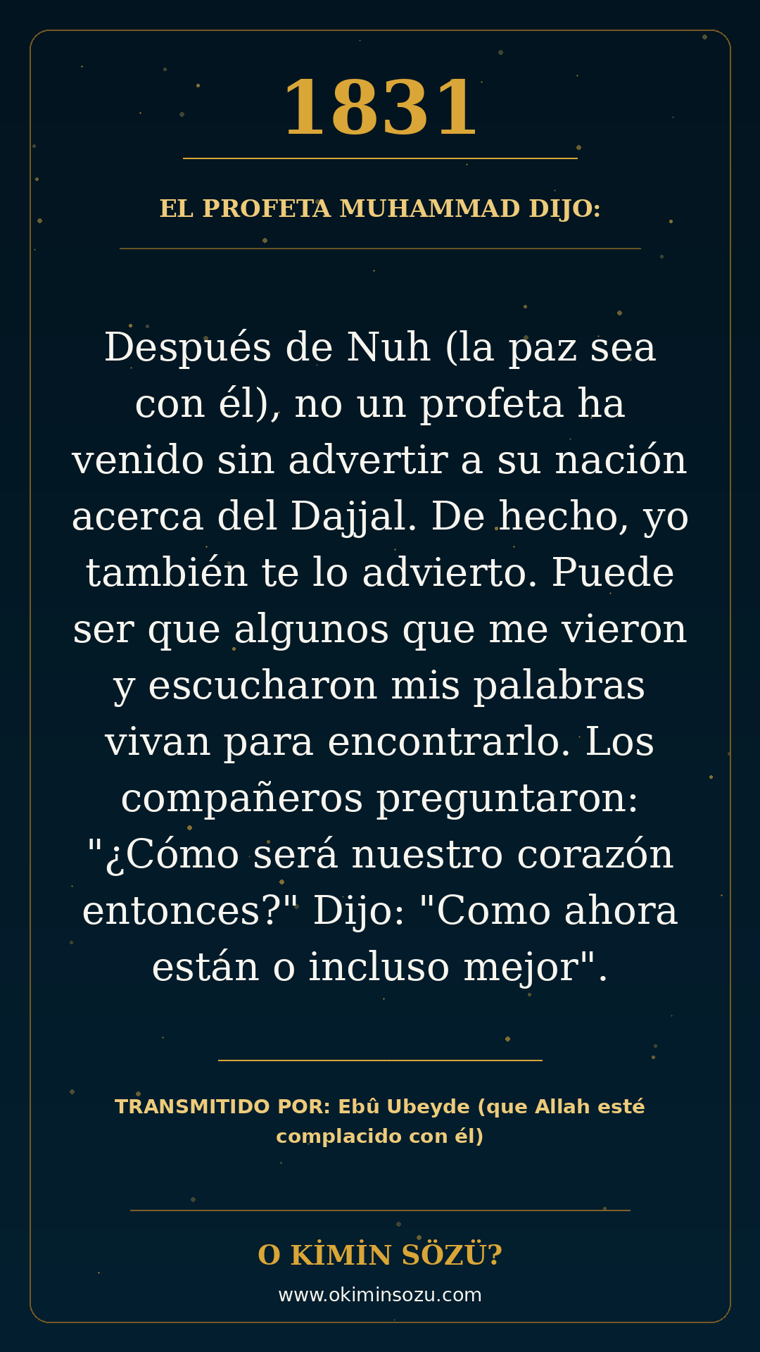 hadis 1831 es