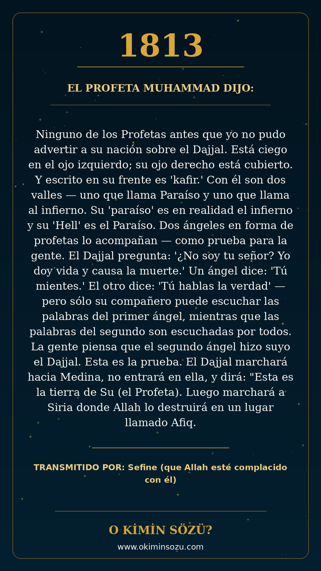 hadis 1813 es