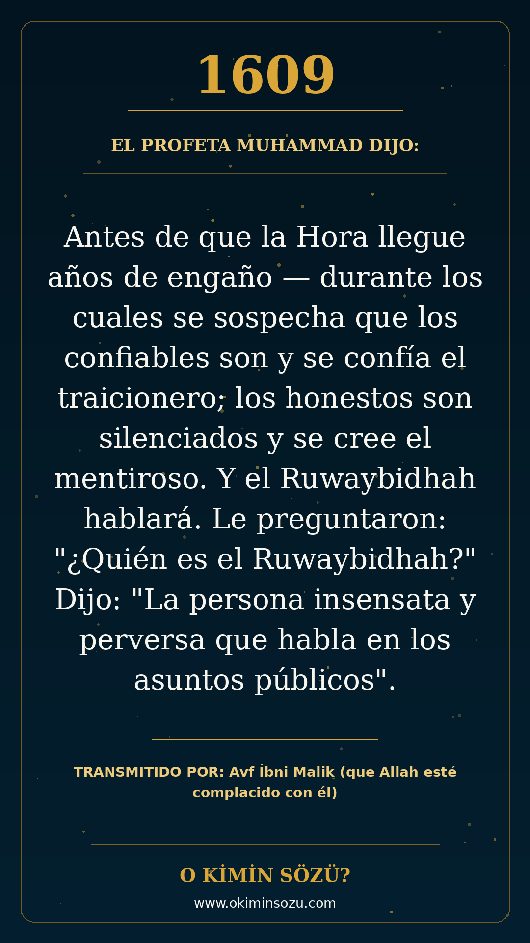 hadis 1609 es