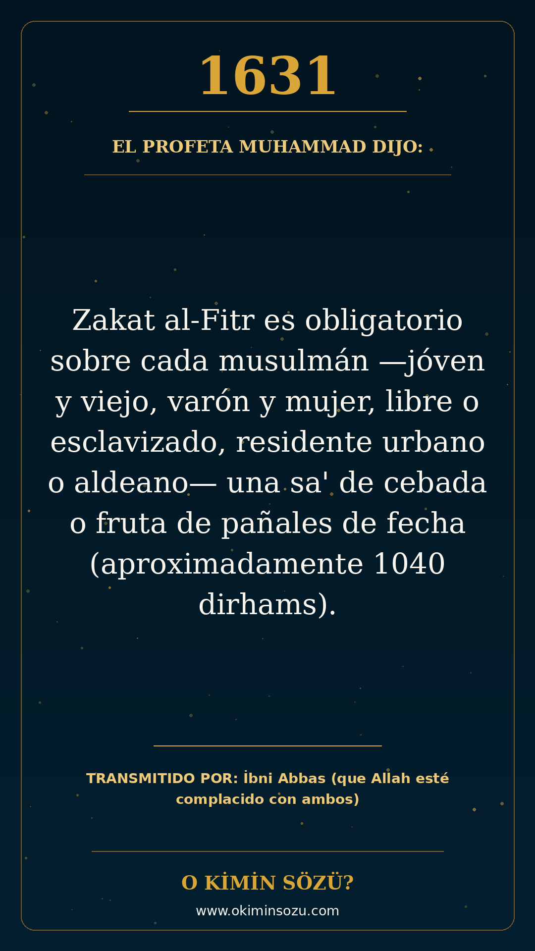 hadis 1631 es