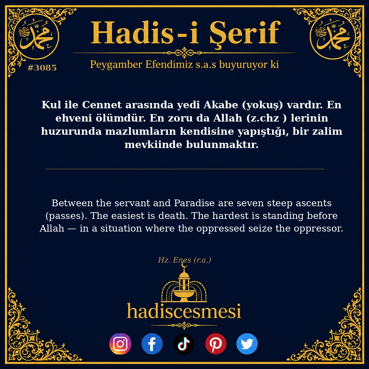Hadis 3085