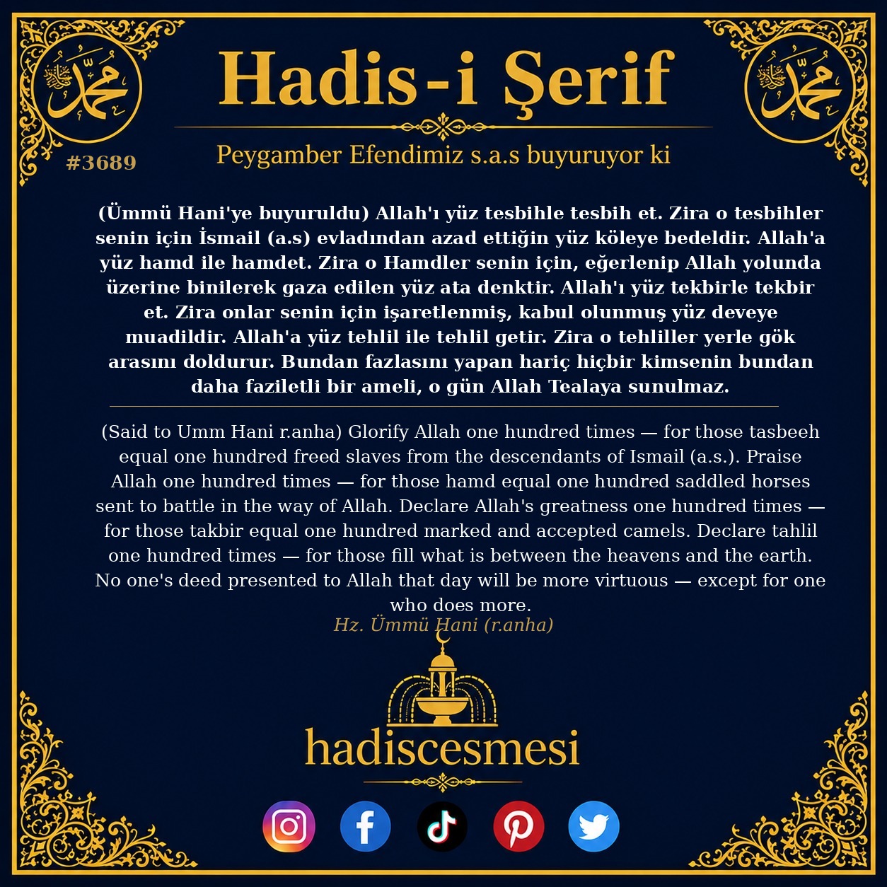 Hadis 3689