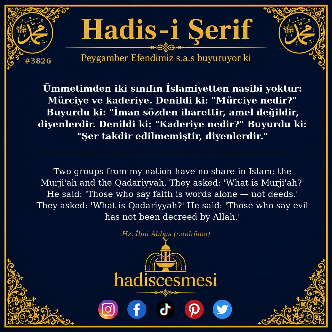Hadis 3826
